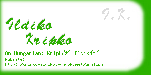 ildiko kripko business card